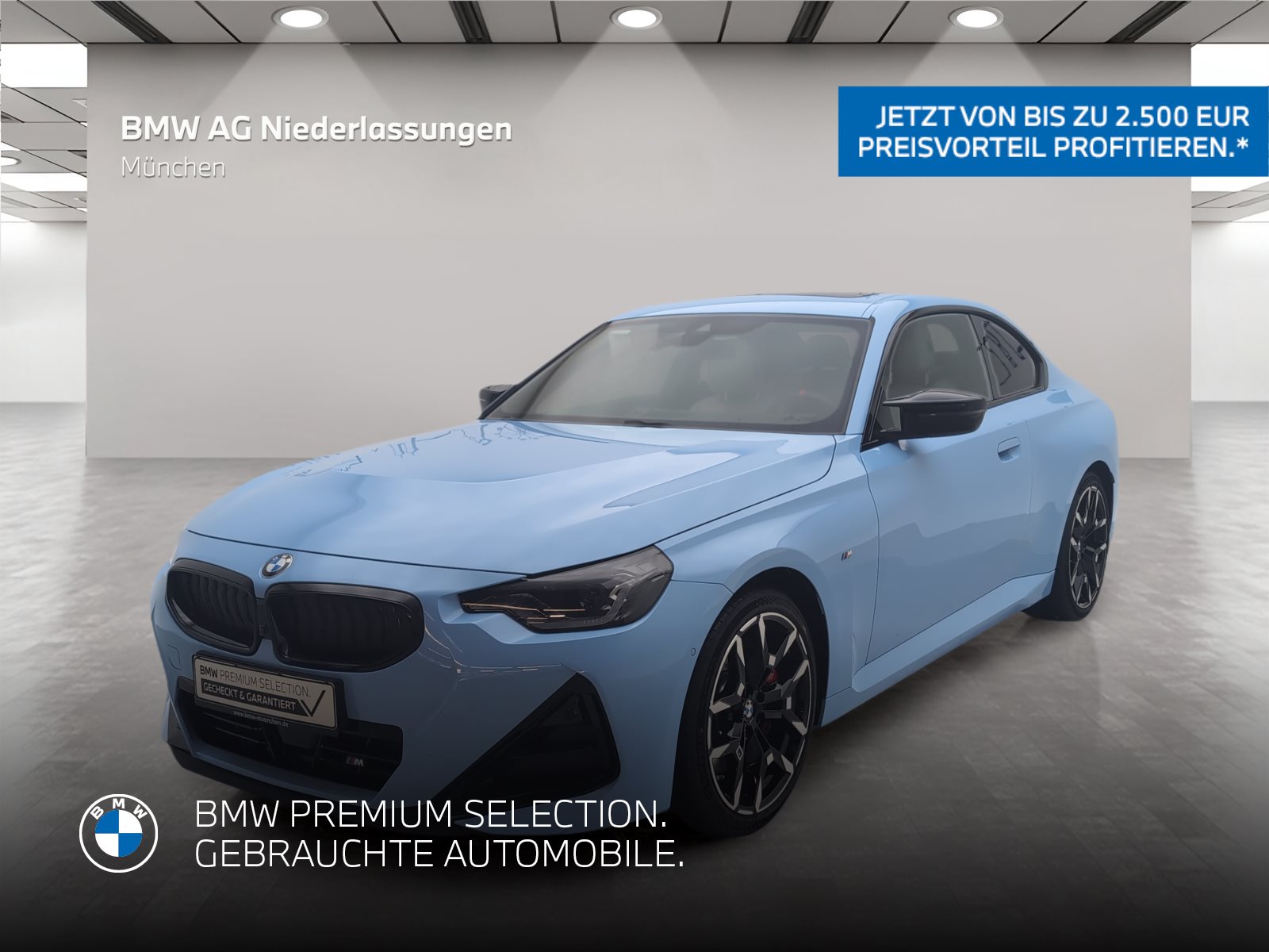 Mehr über den Artikel erfahren BMW M240i xDrive Coupé M Sport AHK Harman/K Kamera Coupé M Sport AHK Harman/K Kamera