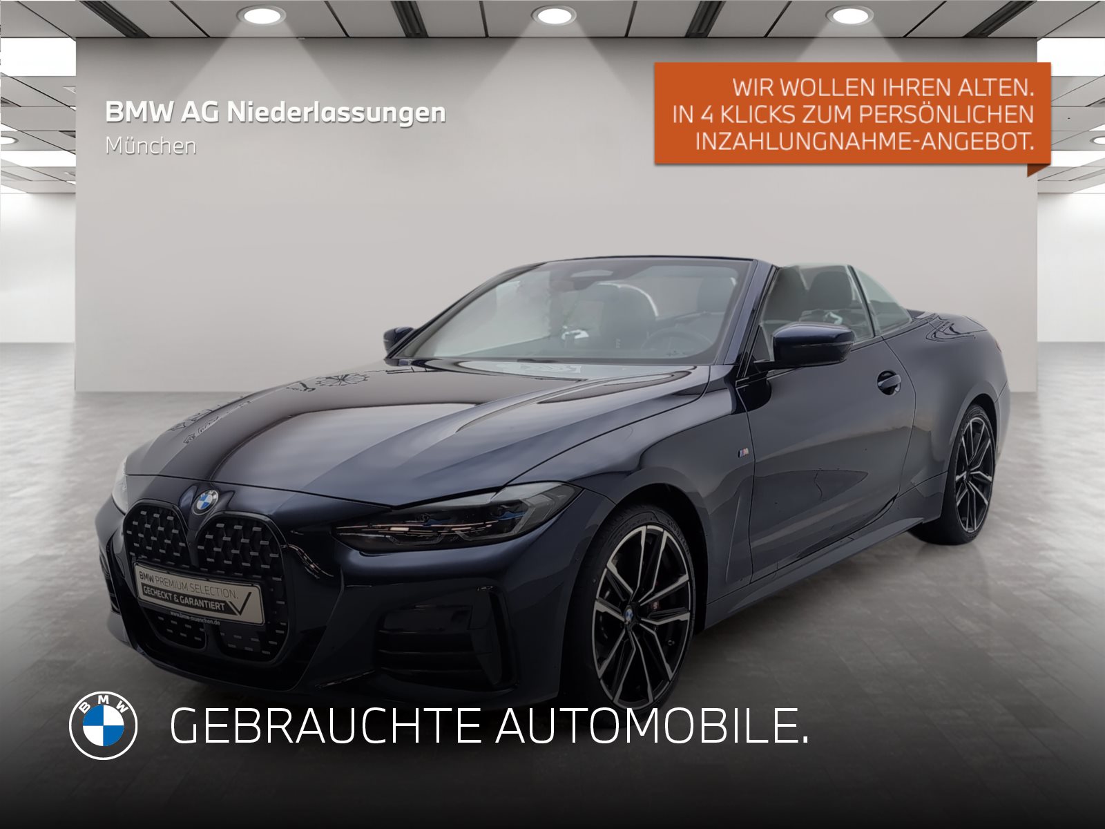 Mehr über den Artikel erfahren BMW M440i xDrive Cabrio M Sport Standheizung AHK Cabrio M Sport Standheizung AHK