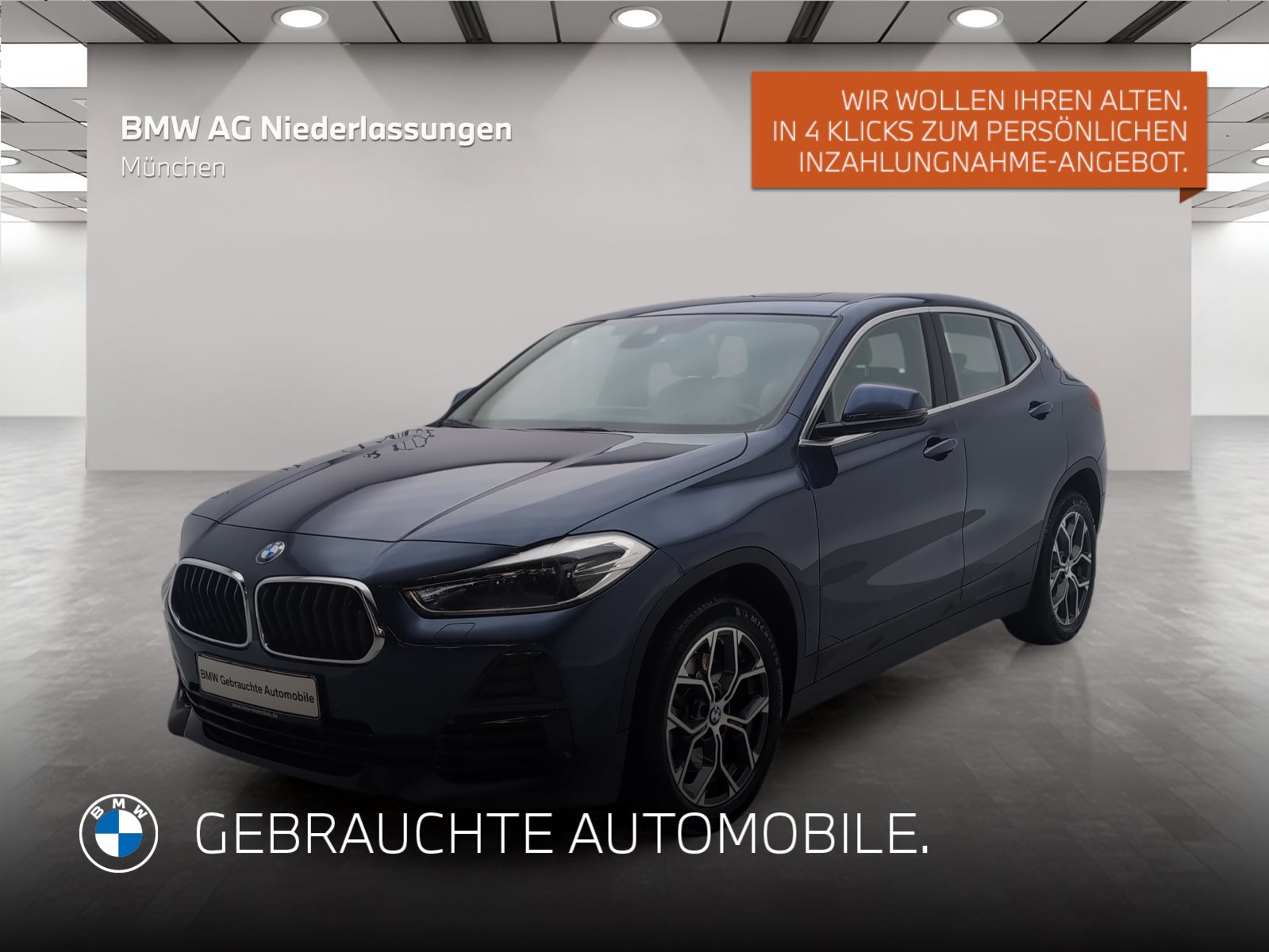 Mehr über den Artikel erfahren BMW X2 xDrive20d Navi AHK Head-Up Kamera Pano.Dach Navi AHK Head-Up Kamera Pano.Dach