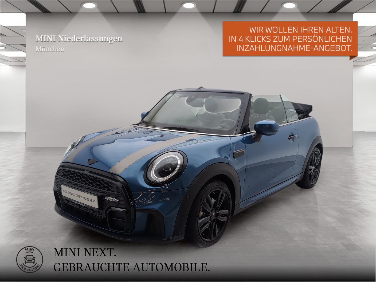 Mehr über den Artikel erfahren MINI Cooper Cabrio Navi Harman/K Head-Up Kamera LED Navi Harman/K Head-Up Kamera LED